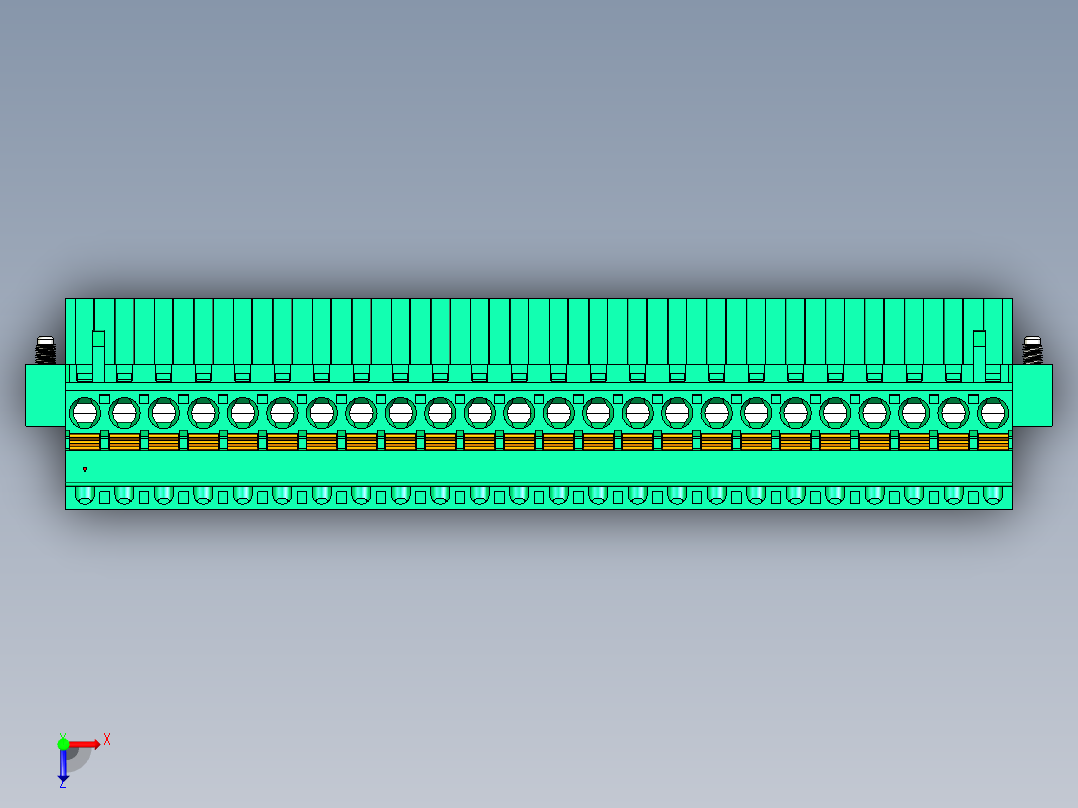 DEGSON 2EDG（M） 系列 5.0mm 螺丝锁紧可插拔接线端子组-2EDGKDAM-5.0-24P-14-00AH俯视图