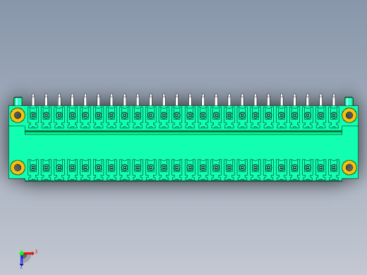 DEGSON 15EDG（公头） 3.81mm 螺钉锁紧，插拔式接线端子 FullPack-15EDGRTM-3.81-48P-14-00AH俯视缩略图