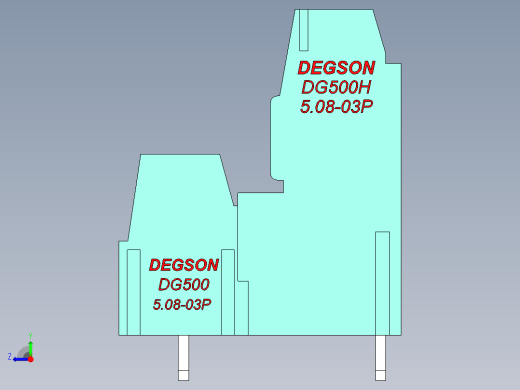 DEGSON DG500 系列 5.05.087.62mm 接线端子-DG500B-5.08-06P-14-00AH右视缩略图