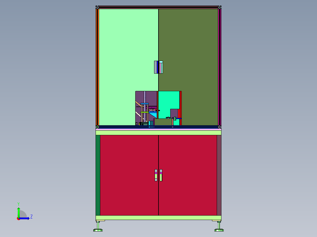 新能源电机轴承轴套压装线左视图