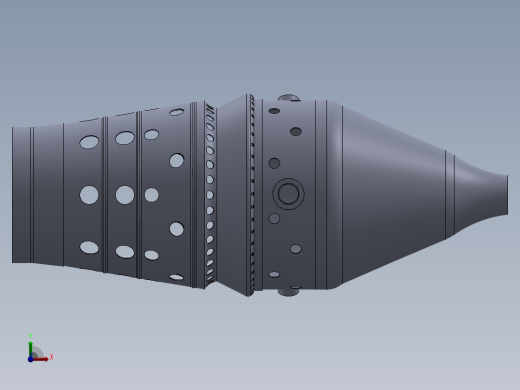 燃烧室模型图前视缩略图