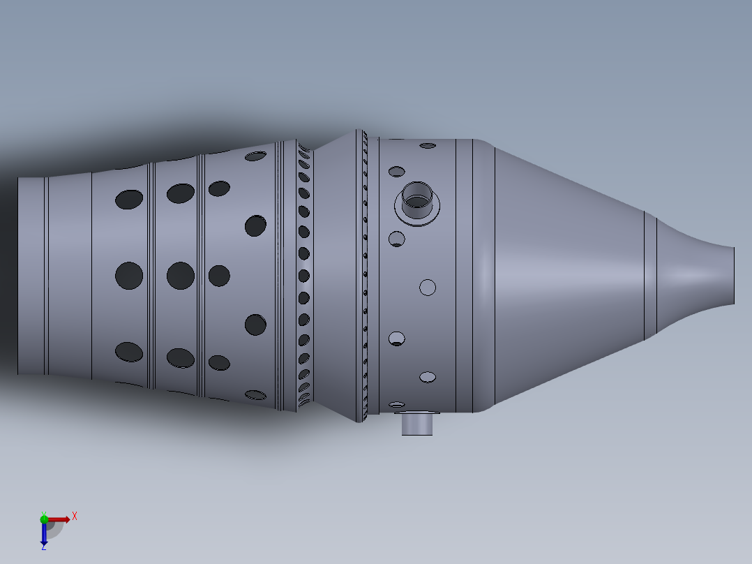 燃烧室模型图俯视图