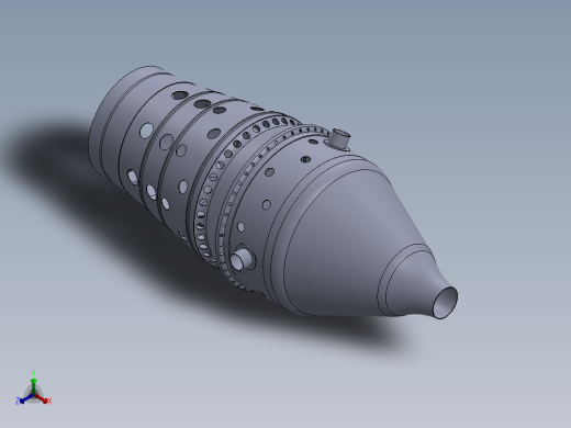 燃烧室模型图正等轴测缩略图