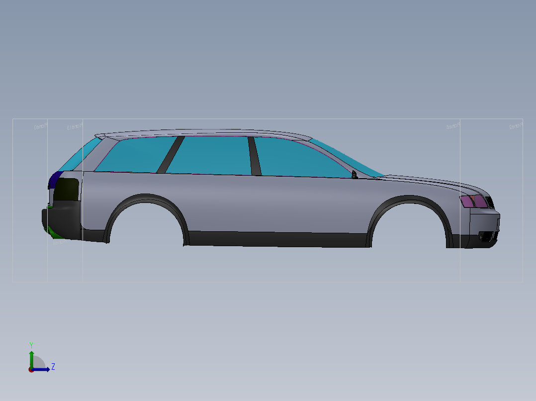 奥迪+A6+Allroad左视图