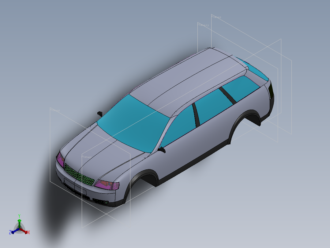 奥迪+A6+Allroad正等轴测图