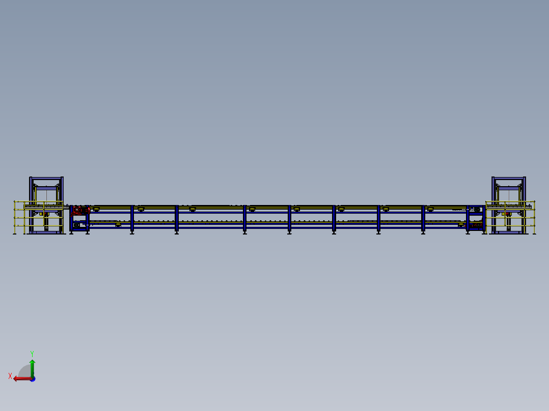 积放链装配线后视图