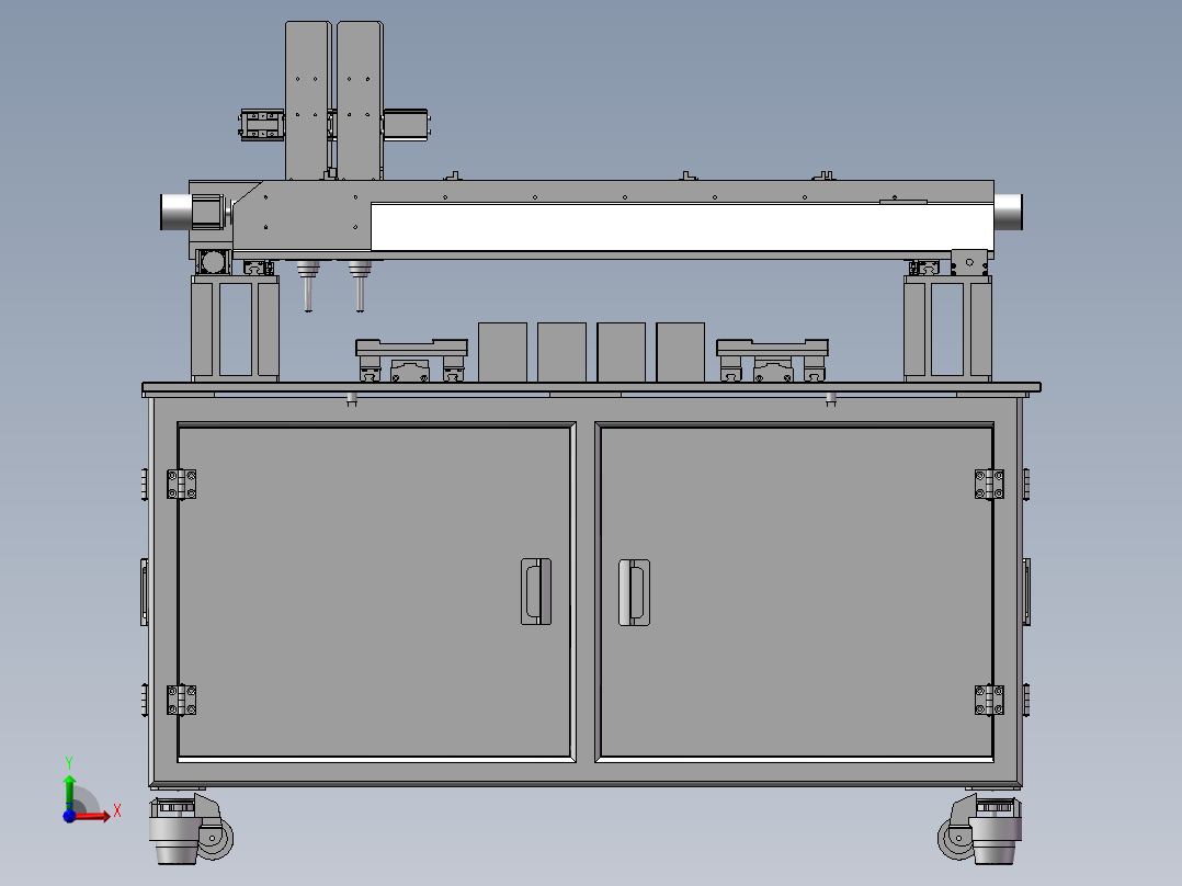 一台锁螺丝机前视图