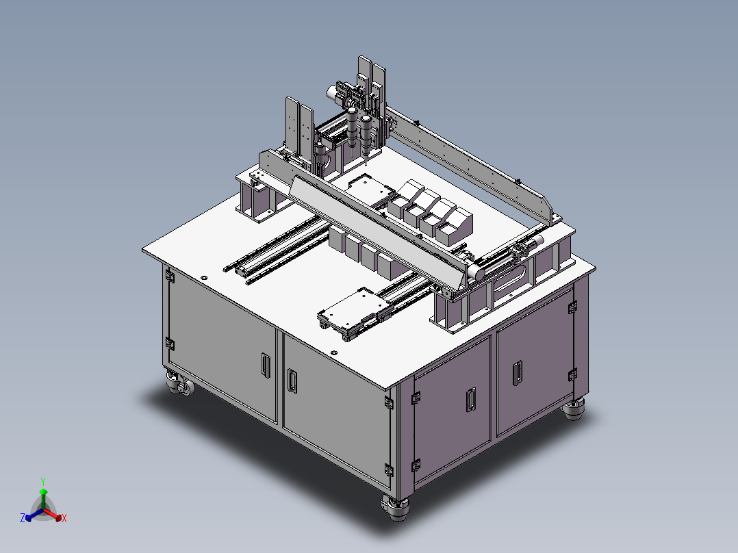 一台锁螺丝机正等轴测图