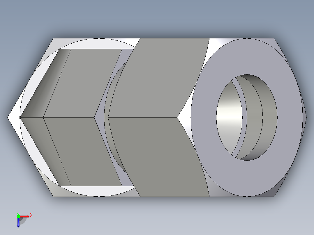 卡套式工业通用硬管接头EO_Swivel_nut_45_deg_elbow_EV12L71俯视图
