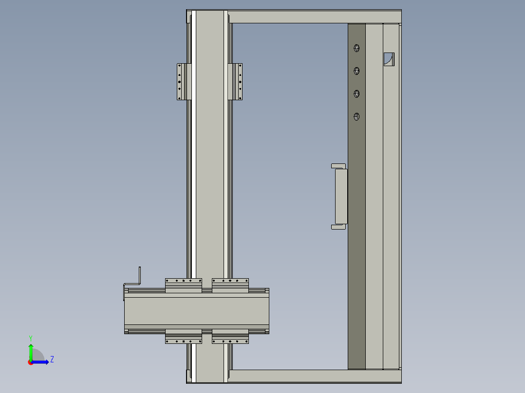 丝杆驱动桌面式平台A551-57步进版左视图