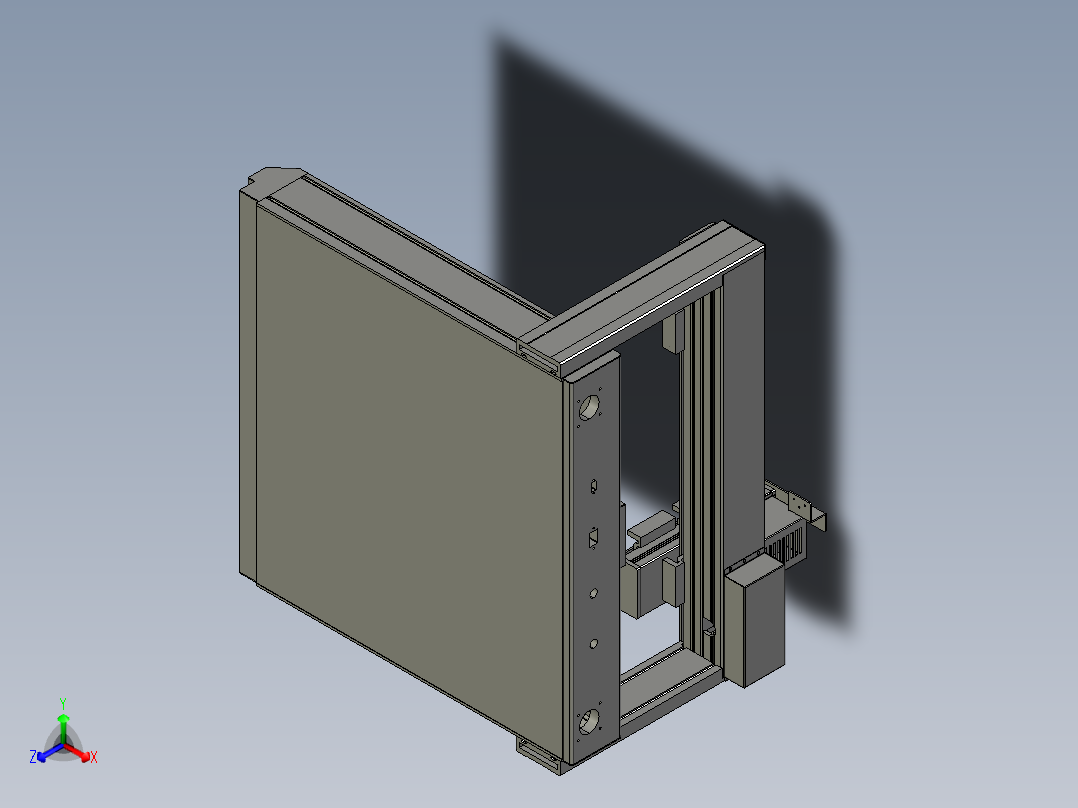 丝杆驱动桌面式平台A551-57步进版正等轴测图