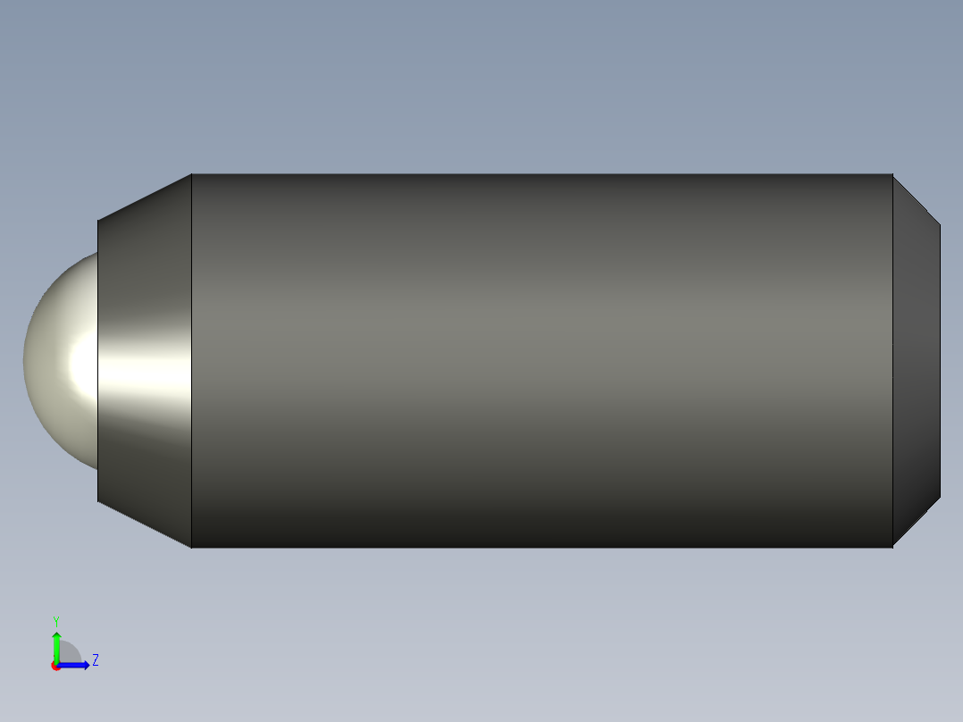 定位珠(一字型)MBP.SMBP-3D多系列多零件图纸模型左视图