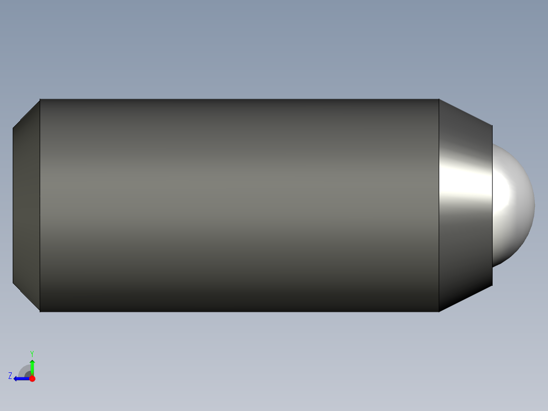 定位珠(一字型)MBP.SMBP-3D多系列多零件图纸模型右视图