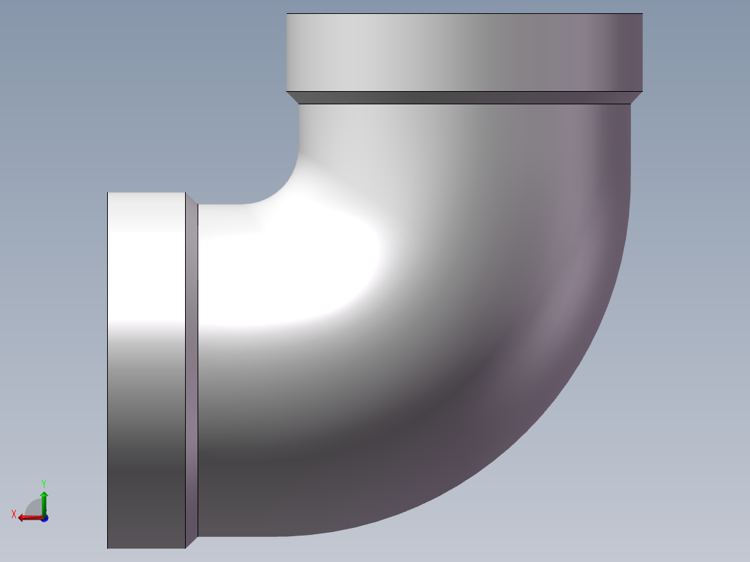 弯头-90°等径 DN20后视图