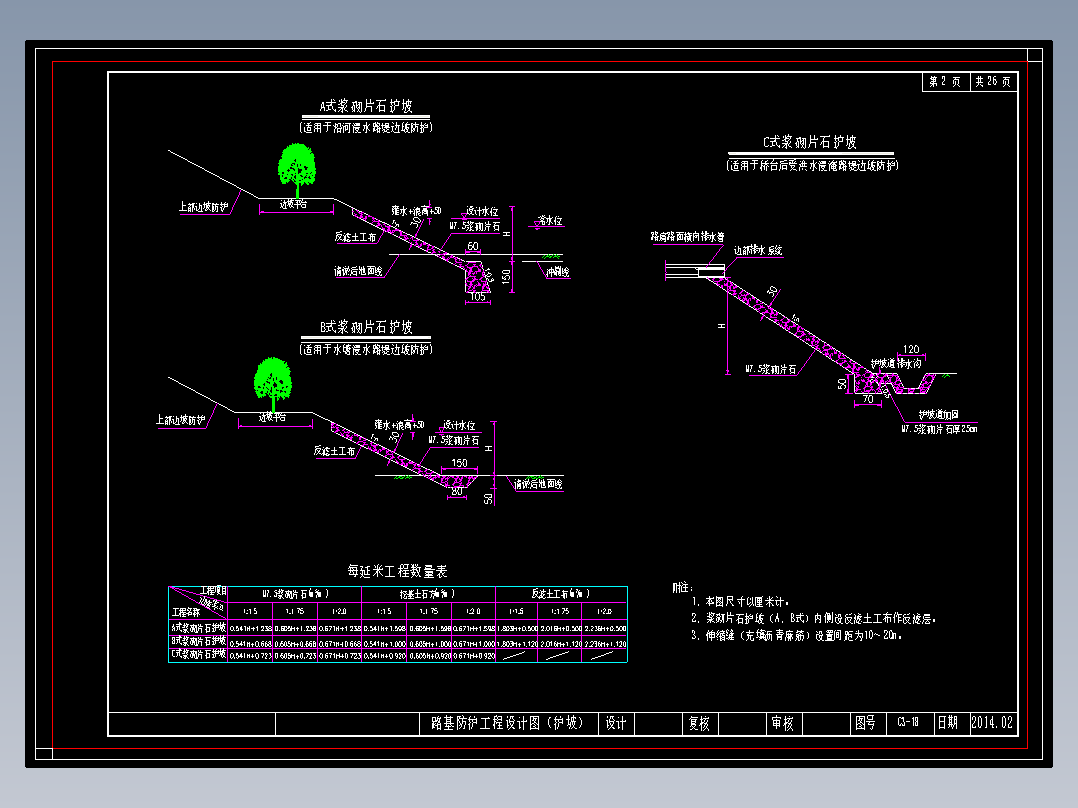 十几款公路路基护坡防护设计图667292==60