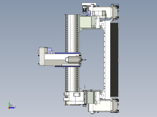 SHY-S2090动柱四轴摆头龙门加工中心左视缩略图