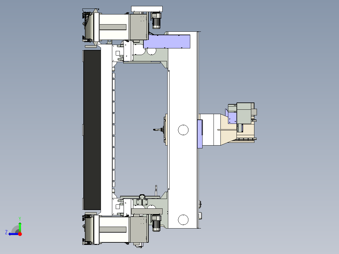 SHY-S2090动柱四轴摆头龙门加工中心右视图