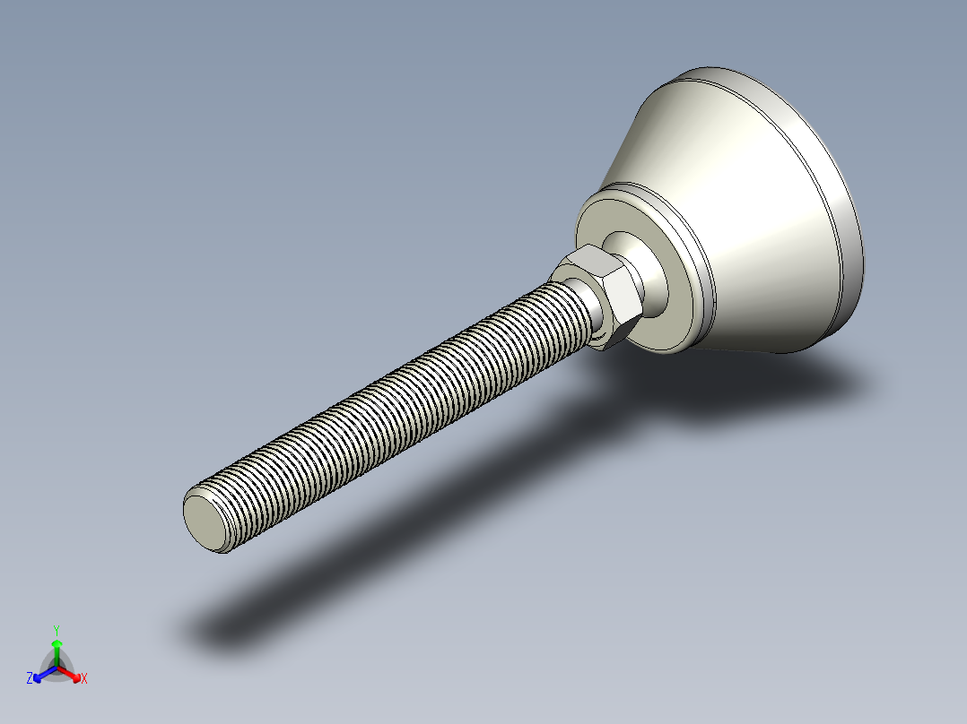工程塑膠水平調整腳座269-3D多系列多零件图纸模型正等轴测图