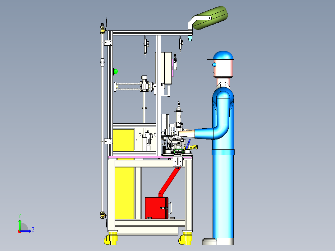 管柱筒装配左视图