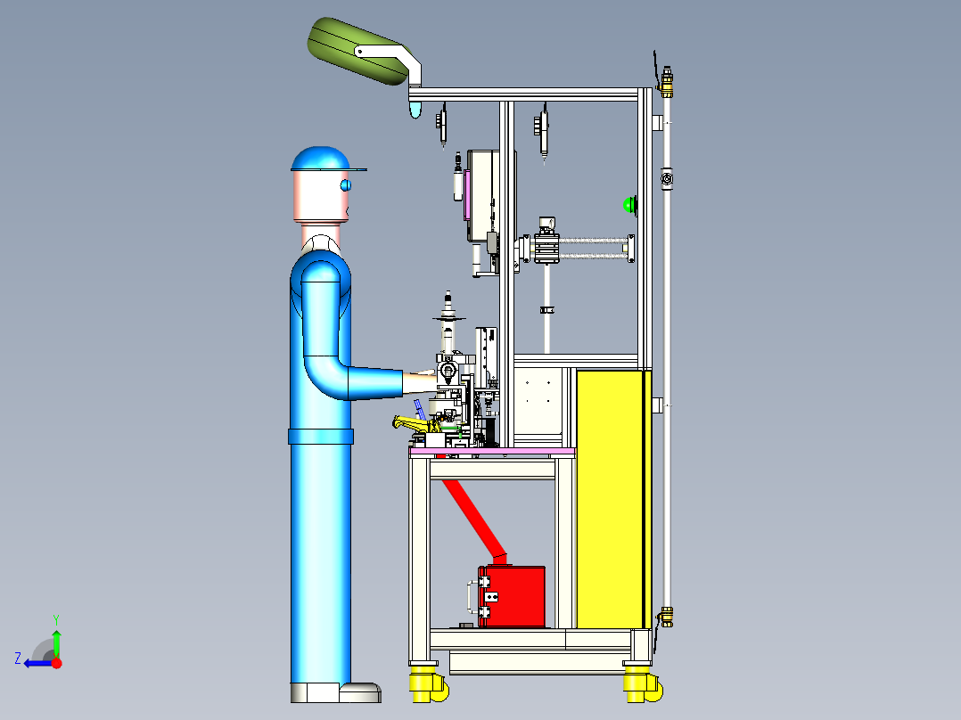 管柱筒装配右视图