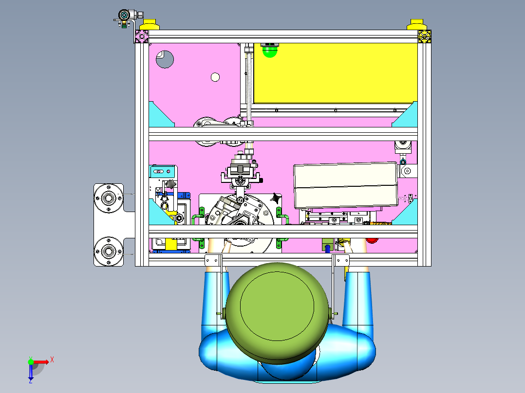 管柱筒装配俯视图