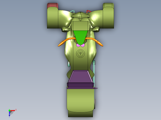 倒三轮运动模式摩托俯视缩略图