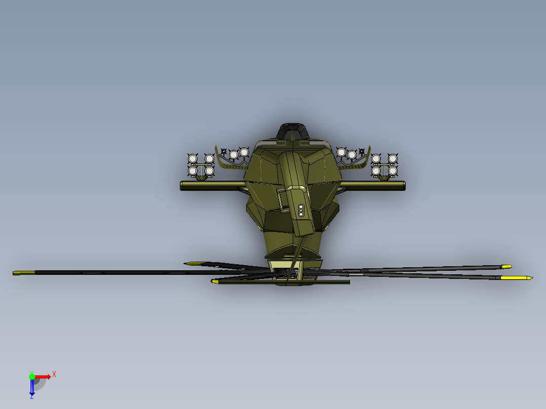 RAH-66卡曼奇(Comanche)简易直升机俯视图