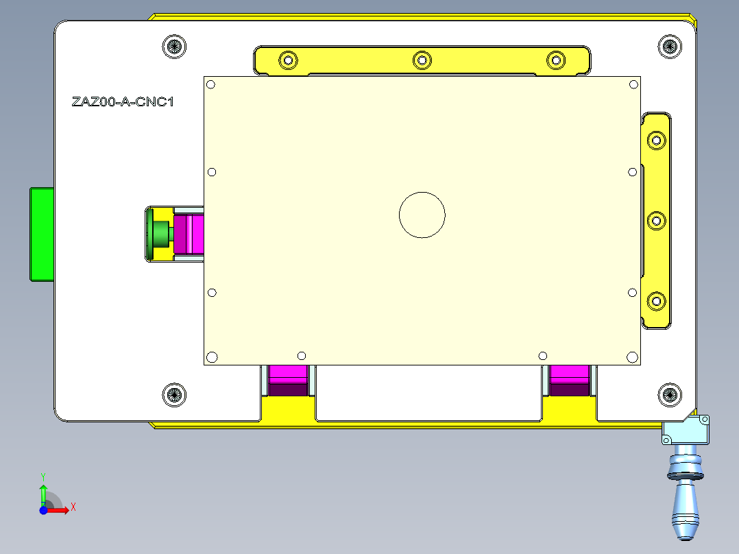 az00-a-笔记本CNC工装夹具三维模型nc1前视图
