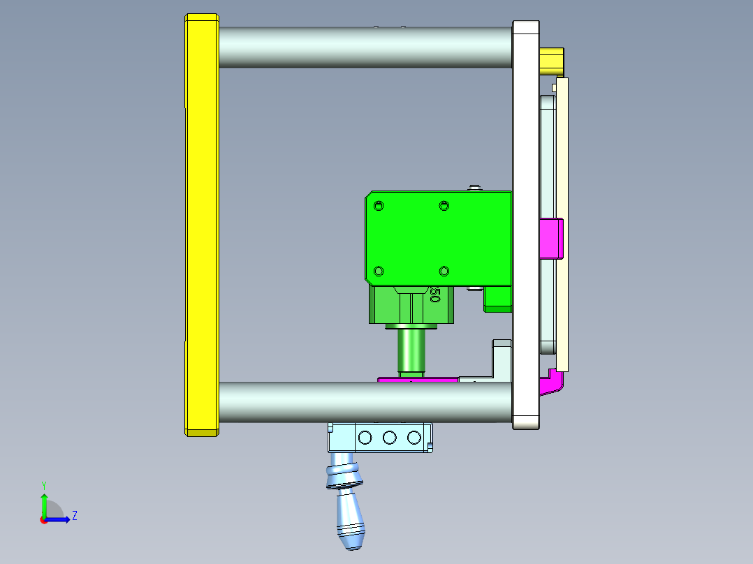 az00-a-笔记本CNC工装夹具三维模型nc1左视图