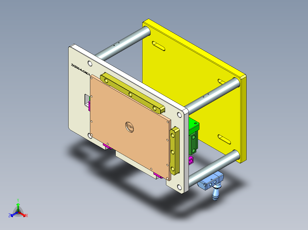 az00-a-笔记本CNC工装夹具三维模型nc1正等轴测图