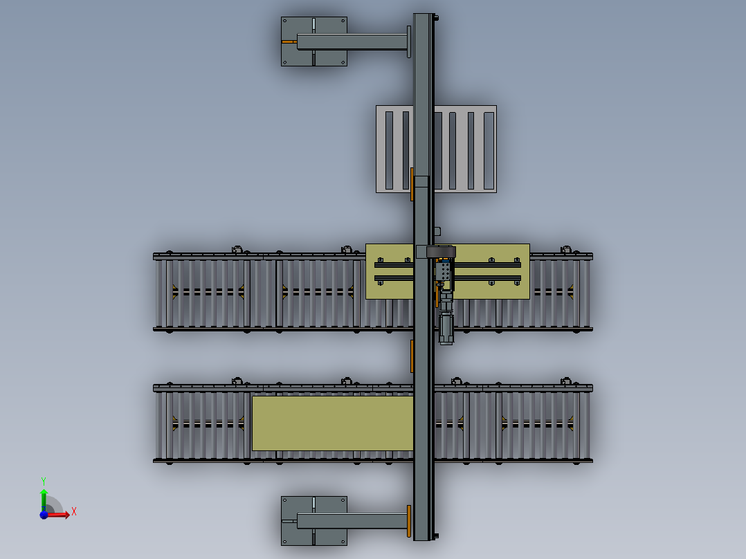 桁架机械手板材搬运sw20前视图