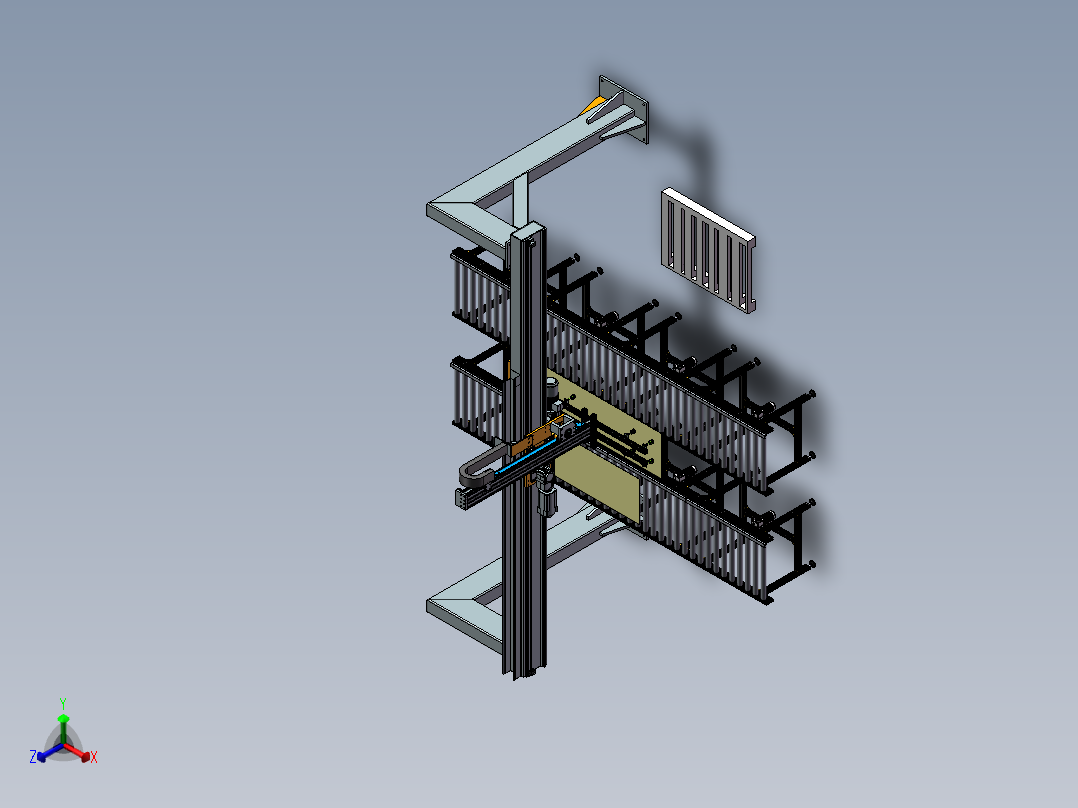 桁架机械手板材搬运sw20正等轴测图