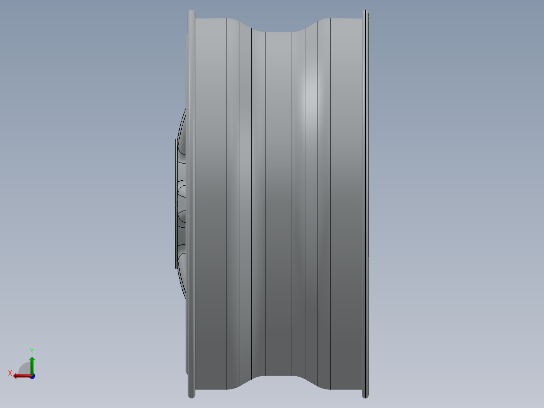 轮毂轮胎后视图