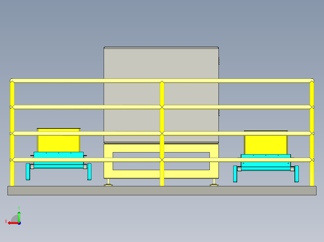 熔炼炉自动化生产线设计后视图