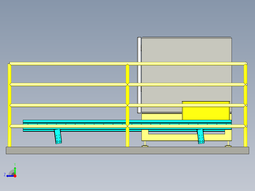 熔炼炉自动化生产线设计右视图