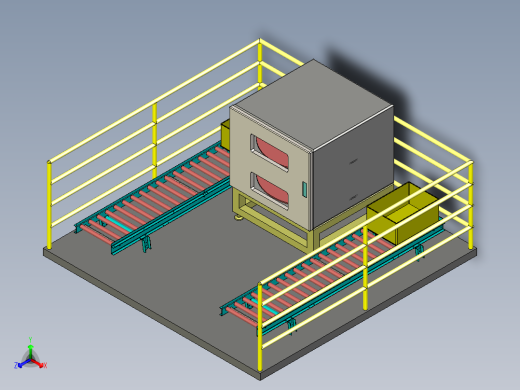 熔炼炉自动化生产线设计正等轴测缩略图