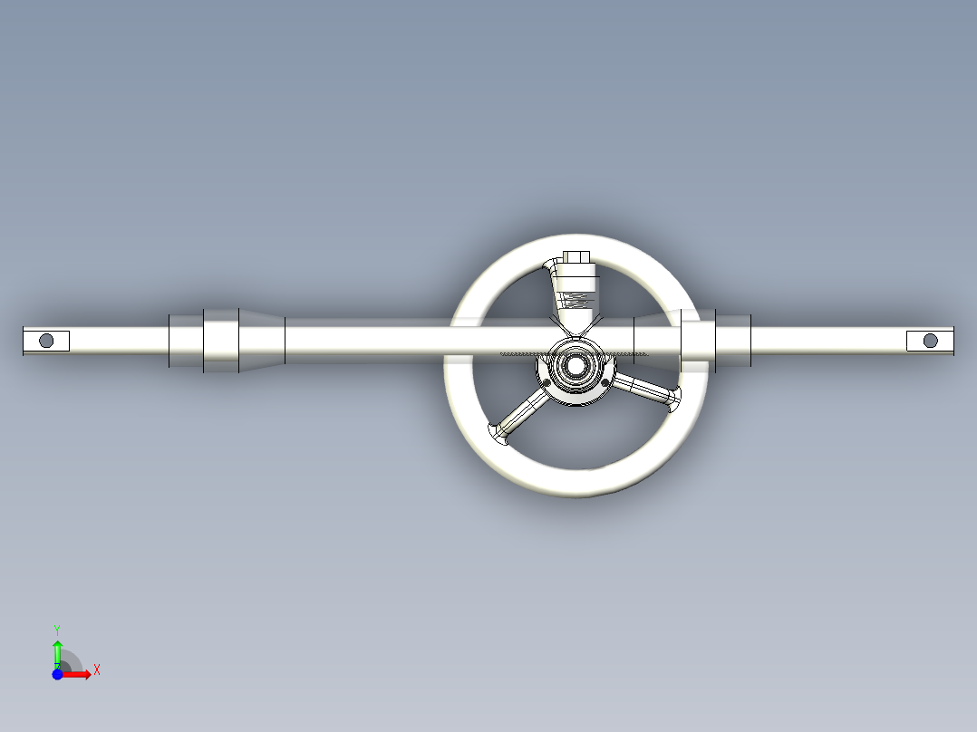 汽车转向器前视图
