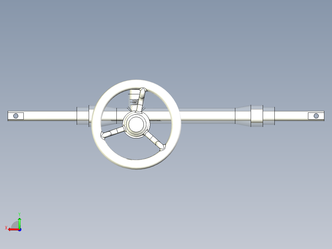汽车转向器后视图