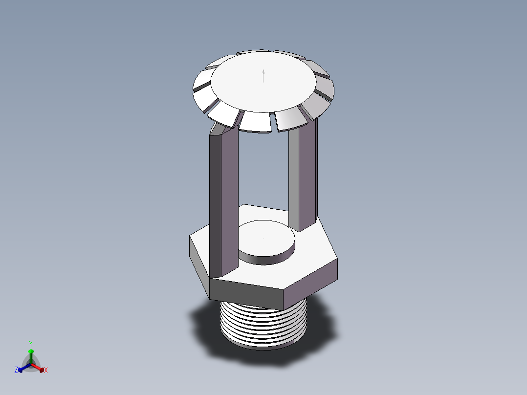 消防喷淋头模型 537243正等轴测图