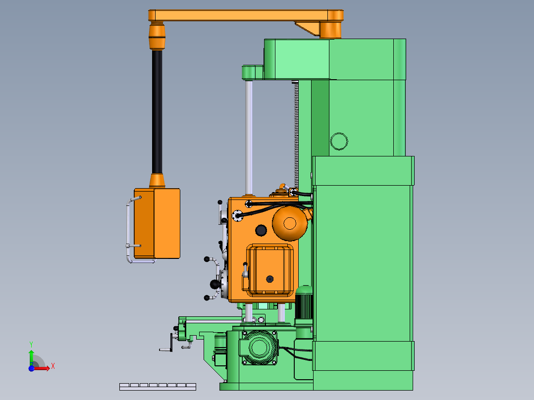 自动铣床前视图