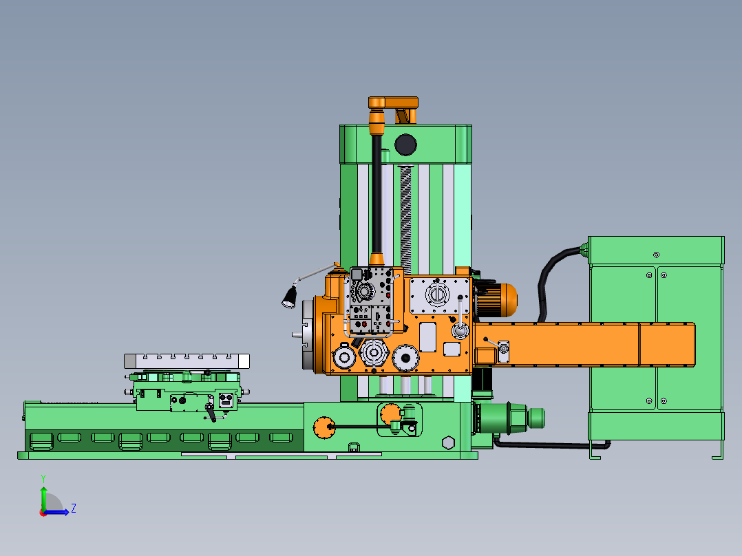 自动铣床左视图