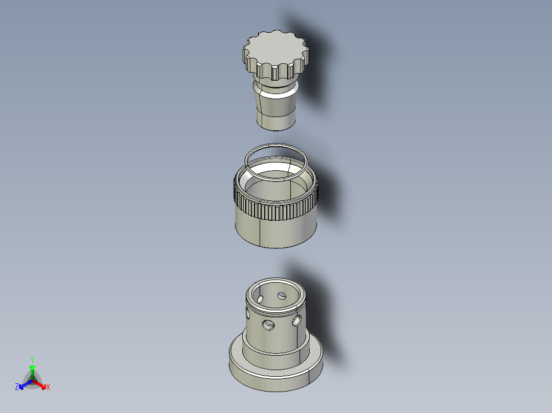 球锁结构正等轴测图