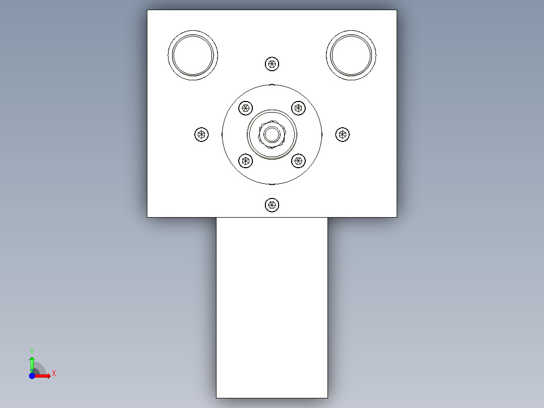 圆筒形件落料拉深复合模前视图