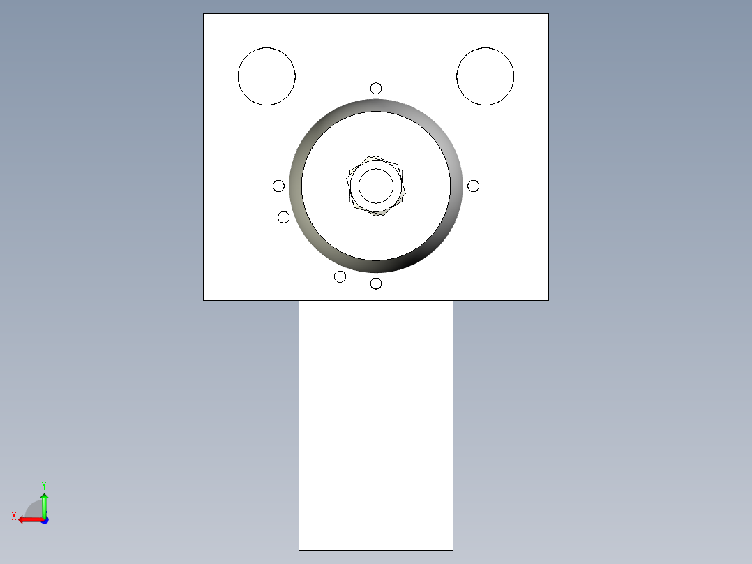 圆筒形件落料拉深复合模后视图