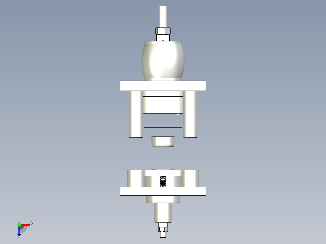 圆筒形件落料拉深复合模俯视图