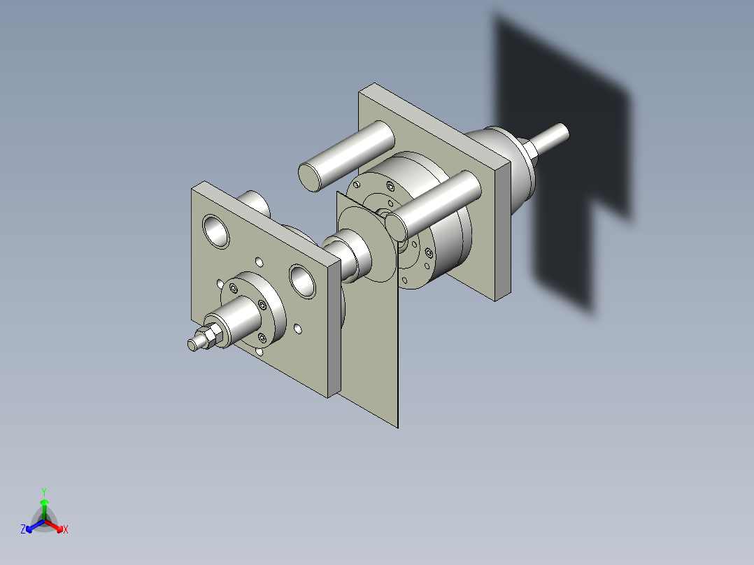 圆筒形件落料拉深复合模正等轴测图