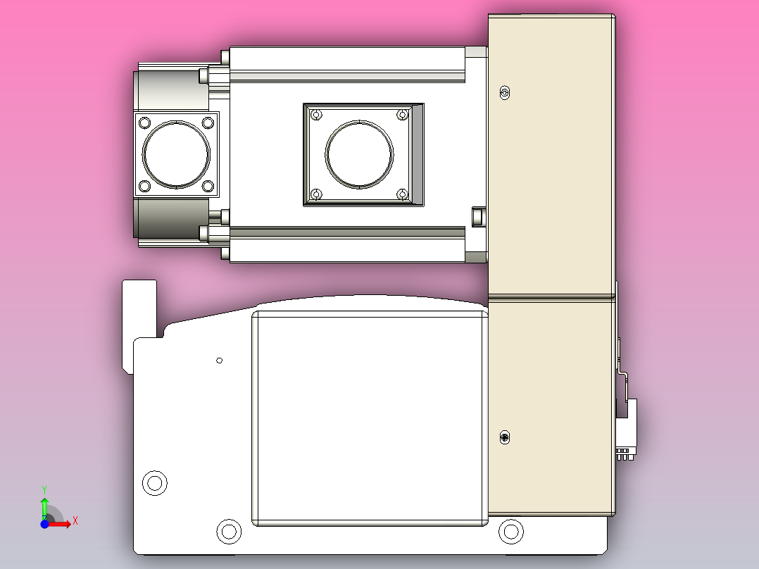 皮带直线轴半封闭可选导轨TPA-HNB-220D-176-L1850-RU-C-P1K-N3前视图