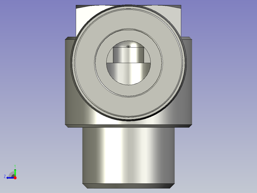 LM18A001外六角肘节接头PH1203右视图