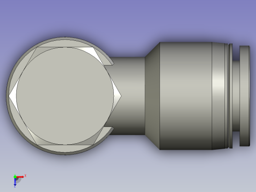 LM18A001外六角肘节接头PH1203俯视缩略图