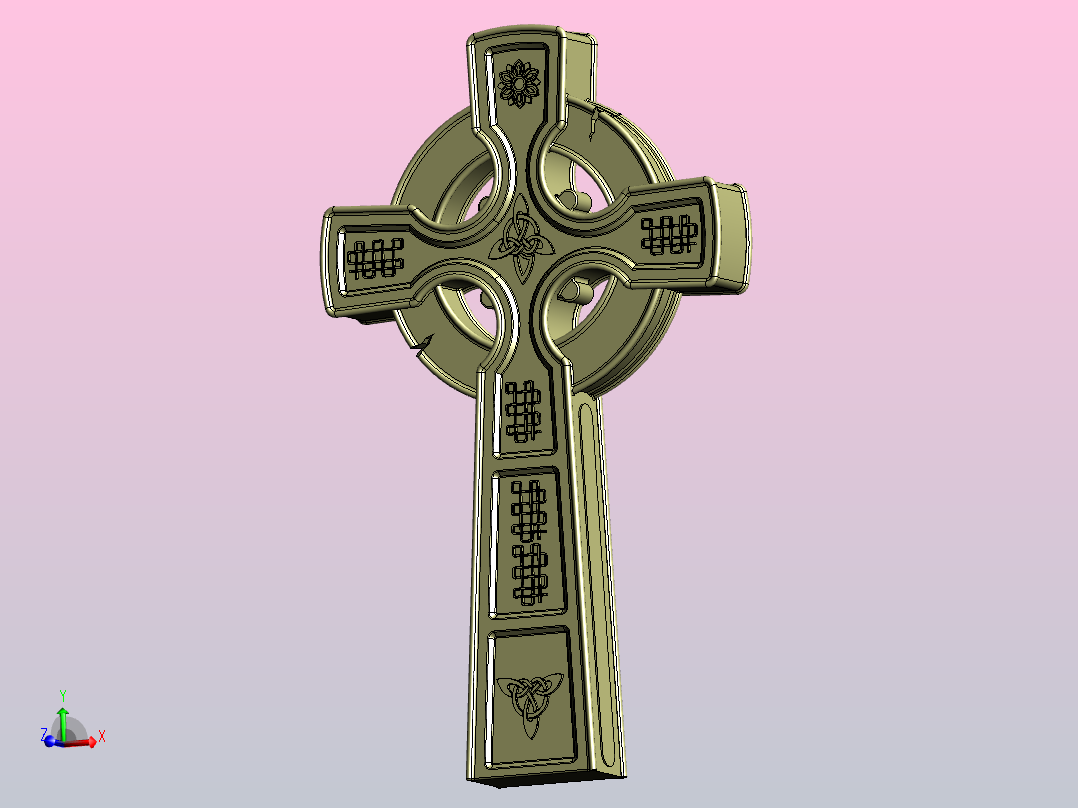 凯尔特十字架主视图